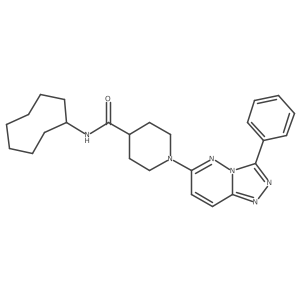 N-cyclooctyl-1-(3-phenyl[1,2,4]triazolo[4,3-b]pyridazin-6-yl)piperidine-4-carboxamide结构式