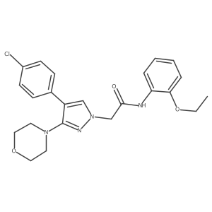 2-(4-(4-chlorophenyl)-3-morpholino-1H-pyrazol-1-yl)-N-(2-ethoxyphenyl)acetamide结构式