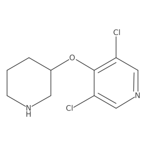 3,5-Dichloro-4-(piperidin-3-yloxy)pyridine Structure