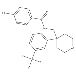 6-chloro-N-({4-[3-(trifluoromethyl) phenyl]tetrahydro-2H-pyran-4-yl)methyl)nicotinamide Structure