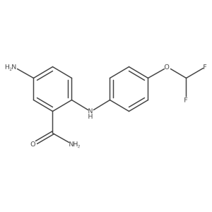 Benzamide, 5-amino-2-[[4-(difluoromethoxy)phenyl]amino]-结构式