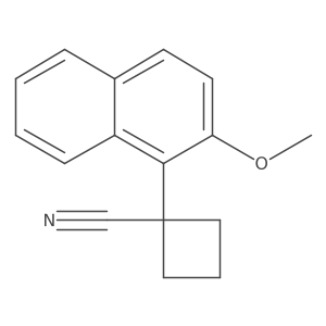 1-(2-Methoxynaphthalen-1-yl)cyclobutane-1-carbonitrile结构式