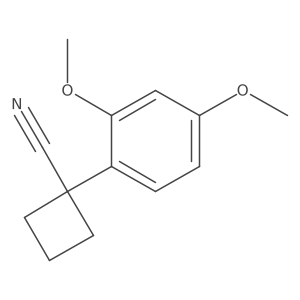 1-(2,4-Dimethoxyphenyl)cyclobutane-1-carbonitrile Structure