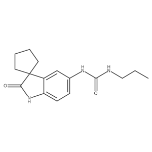1-(2'-Oxospiro[cyclopentane-1,3'-indolin]-5'-yl)-3-propylurea Structure