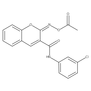 (2Z)-2-[(acetyloxy)imino]-N-(3-chlorophenyl)-2H-chromene-3-carboxamide结构式