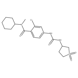 Benzamide, 2-chloro-N-cyclohexyl-N-methyl-4-[[[(tetrahydro-1,1-dioxido-3-thienyl)amino]carbonyl]amino]- Structure