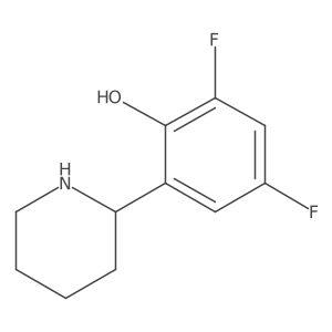 2,4-Difluoro-6-(piperidin-2-yl)phenol Structure