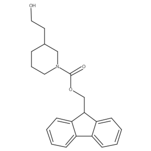 (9H-fluoren-9-yl)methyl 3-(2-hydroxyethyl)piperidine-1-carboxylate结构式