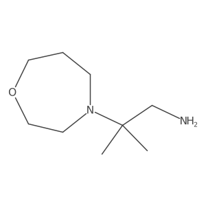 2-Methyl-2-(1,4-oxazepan-4-yl)propan-1-amine结构式