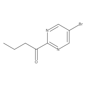 1-Butanone, 1-(5-bromo-2-pyrimidinyl)- Structure