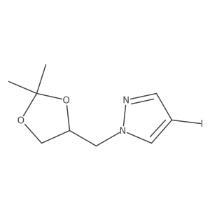 1H-Pyrazole, 1-[[(4S)-2,2-dimethyl-1,3-dioxolan-4-yl]methyl]-4-iodo- Structure