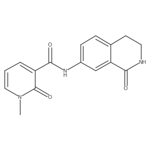 1-methyl-2-oxo-N-(1-oxo-1,2,3,4-tetrahydroisoquinolin-7-yl)-1,2-dihydropyridine-3-carboxamide结构式