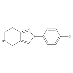 2-(4-Chlorophenyl)-4,5,6,7-tetrahydro-2H-pyrazolo[4,3-c]pyridine结构式