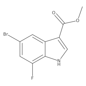 Methyl 5-Bromo-7-fluoroindole-3-carboxylate Structure