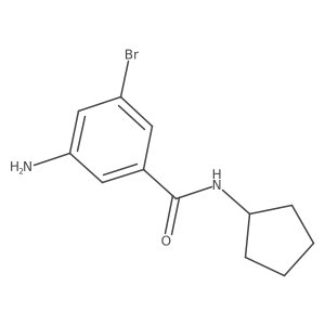 3-Amino-5-bromo-N-cyclopentylbenzamide结构式