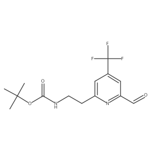 Tert-butyl 2-[6-formyl-4-(trifluoromethyl)pyridin-2-YL]ethylcarbamate Structure