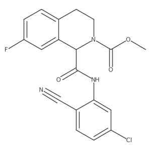 methyl 1-((5-chloro-2-cyanophenyl)carbamoyl)-7-fluoro-3,4-dihydroisoquinoline-2(1H)-carboxylate结构式
