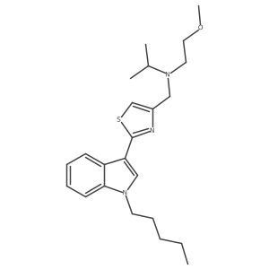 4-Thiazolemethanamine, N-(2-methoxyethyl)-N-(1-methylethyl)-2-(1-pentyl-1H-indol-3-yl)-结构式