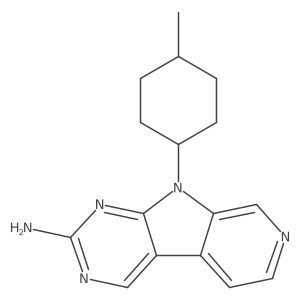 9-(trans-4-methylcyclohexyl)-9H-pyrido[4',3':4,5]pyrrolo[2,3-d]pyrimidin-2-amine结构式