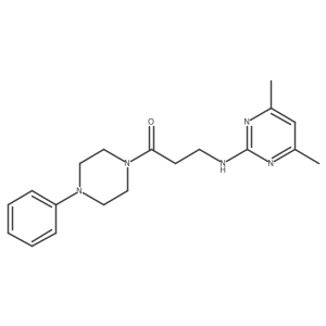 3-[(4,6-Dimethyl-2-pyrimidinyl)amino]-1-(4-phenylpiperazino)-1-propanone Structure