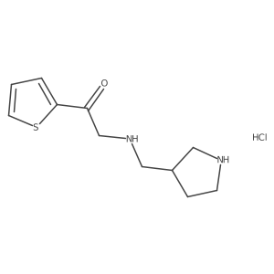2-((Pyrrolidin-3-ylmethyl)amino)-1-(thiophen-2-yl)ethanone hydrochloride结构式