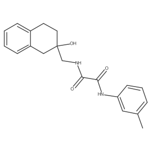 N1-((2-hydroxy-1,2,3,4-tetrahydronaphthalen-2-yl)methyl)-N2-(m-tolyl)oxalamide结构式
