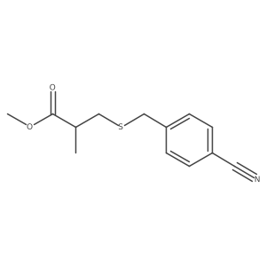 Methyl 3-((4-cyanobenzyl)thio)-2-methylpropanoate结构式