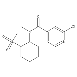 2-Chloro-N-methyl-N-(2-methylsulfonylcyclohexyl)pyridine-4-carboxamide Structure