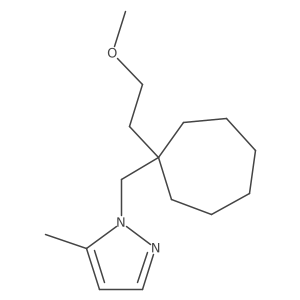 1-[[1-(2-Methoxyethyl)cycloheptyl]methyl]-5-methylpyrazole Structure