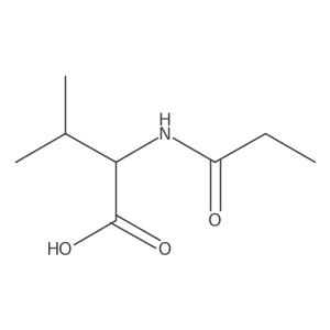 (2R)-3-methyl-2-propanamidobutanoic acid Structure