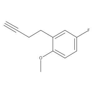 2-(But-3-yn-1-yl)-4-fluoro-1-methoxybenzene结构式