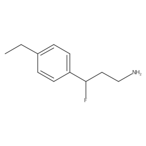 3-(4-Ethylphenyl)-3-fluoropropan-1-amine结构式