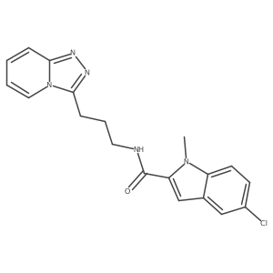 5-chloro-1-methyl-N-(3-[1,2,4]triazolo[4,3-a]pyridin-3-ylpropyl)-1H-indole-2-carboxamide结构式