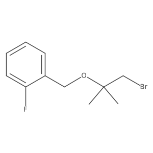 1-{[(1-Bromo-2-methylpropan-2-yl)oxy]methyl}-2-fluorobenzene结构式