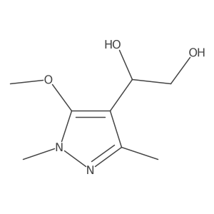 1-(5-methoxy-1,3-dimethyl-1H-pyrazol-4-yl)ethane-1,2-diol Structure