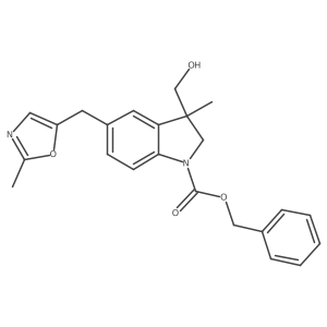 Benzyl 3-(hydroxymethyl)-3-methyl-5-((2-methyloxazol-5-yl)methyl)indoline-1-carboxylate Structure