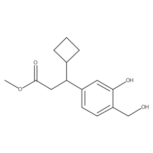 Methyl 3-cyclobutyl-3-(3-hydroxy-4-(hydroxymethyl)phenyl)propanoate结构式