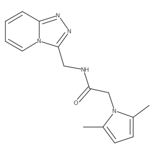 2-(2,5-dimethyl-1H-pyrrol-1-yl)-N-([1,2,4]triazolo[4,3-a]pyridin-3-ylmethyl)acetamide结构式