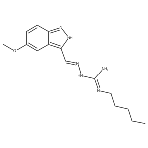 2-[(5-Methoxy-1H-indazol-3-yl)methylene]-N-pentylhydrazinecarboximidamide结构式