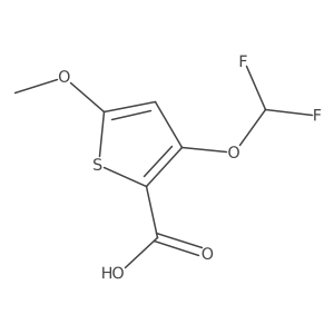 3-(Difluoromethoxy)-5-methoxythiophene-2-carboxylic acid Structure