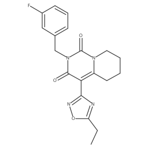 4-(5-ethyl-1,2,4-oxadiazol-3-yl)-2-(3-fluorobenzyl)-5,6,7,8-tetrahydro-1H-pyrido[1,2-c]pyrimidine-1,3(2H)-dione Structure