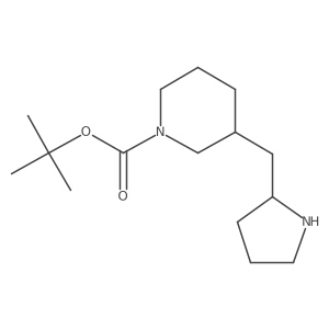 Tert-butyl 3-[(pyrrolidin-2-yl)methyl]piperidine-1-carboxylate结构式
