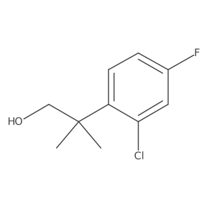 2-(2-Chloro-4-fluorophenyl)-2-methylpropan-1-ol Structure