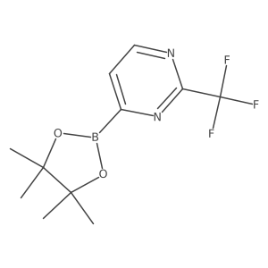 4-(4,4,5,5-Tetramethyl-1,3,2-dioxaborolan-2-YL)-2-(trifluoromethyl)pyrimidine结构式