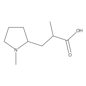 2-Methyl-3-(1-methylpyrrolidin-2-yl)propanoic acid结构式