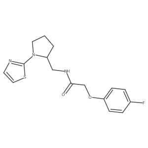 2-(4-fluorophenoxy)-N-((1-(thiazol-2-yl)pyrrolidin-2-yl)methyl)acetamide Structure