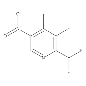 2-(Difluoromethyl)-3-fluoro-4-methyl-5-nitropyridine结构式