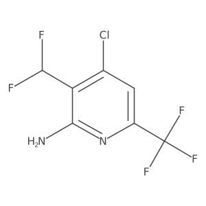 4-Chloro-3-(difluoromethyl)-6-(trifluoromethyl)pyridin-2-amine Structure