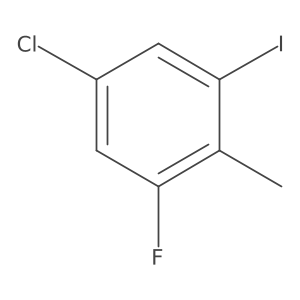 5-Chloro-1-fluoro-3-iodo-2-methylbenzene结构式