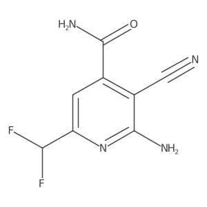 2-Amino-3-cyano-6-(difluoromethyl)isonicotinamide Structure